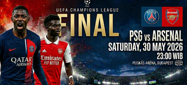 Final UCL Arsenal vs PSG Siap Panaskan Musim 2026